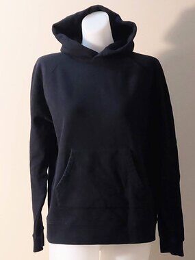 NAADAM Black Cotton/Cashmere Pullover Hoodie w/Pouch Pocket Size: S